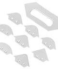 Real Deal Router Template Set Hella Precise Corner Radius Jig Kit, aluminum alloy radius discs for wood trimming.