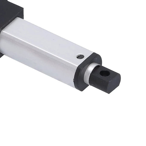 Close-up of 12V DC Linear Actuator With 30mm Stroke Mini T Screw Electric Actuator Built In Limit Switch metal body