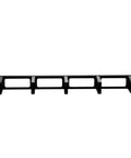 1U Horizontal Cable Management Panel With 5 Plastic Cable Rings and Steel Base for 19 Inch Racks, Easy Mounting, Rack Cable Organizer