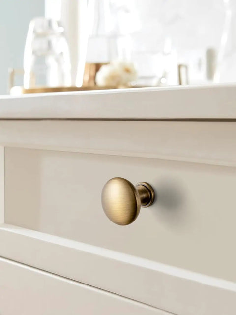 Six Pack Cabinet Knobs In Brushed Bronze Solid Zinc Alloy Drawer Handles For Kitchen Hardware Dresser Knob Single Hole Cabinet Pulls
