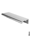 Concealed Edge Pull Handles 4 Pack 4.72 Inch Length Brushed Nickel Finger Edge Pulls for Cabinets and Drawers Hidden Tabs No-Fuss Install