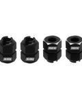 Beefy Brass Wheel Hex Set 9mm Thick And 5mm Extension with nuts for TRX4M 1/18 RC Cars, black durable brass wheel set