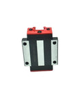 Precision Engineered Metal Linear Motion Guide Slider Rail Block Kit for Slick 3D Printers and DIY CNC Builds compact rail block with red and black design.