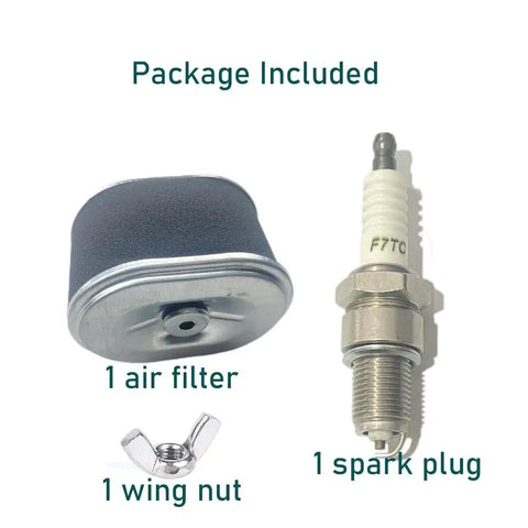 Go Kart Air Filter Cleaner Kit With KT196 Spark Plug For Coleman CK196 T GK200 And Honda GX160 includes filter, spark plug, wing nut