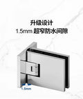 Badass Brass Frameless Shower Room Glass Door Clamp With Top Shelf Chrome Finish For Bathroom Adjustable Ninety Degree Pivot Hinge 1.5mm waterproof design.