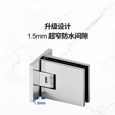Badass Brass Frameless Shower Room Glass Door Clamp With Top Shelf Chrome Finish For Bathroom Adjustable Ninety Degree Pivot Hinge 1.5mm waterproof design.