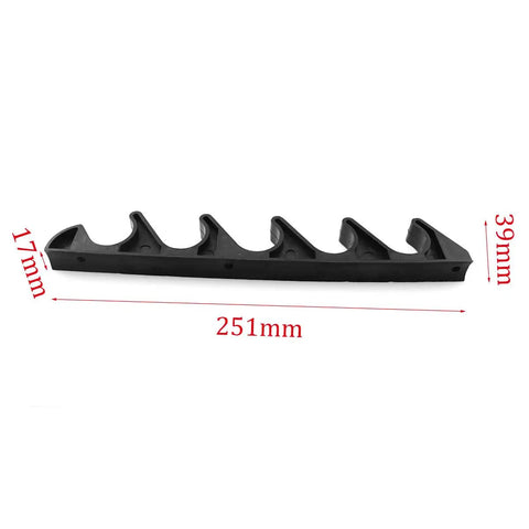 4 Pack Nylon 5 Position Adjustable Recliner Brackets for Patio Outdoor Lawn Furniture, black, dimensions shown.