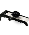 Gramercy adjustable mandoline slicer with stainless steel blade and black frame