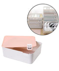 Pink Plastic Underwear Storage Box With Marked Lid For Under Bed Closet Drawer Organization Hella Tough Polypropylene Bin open view