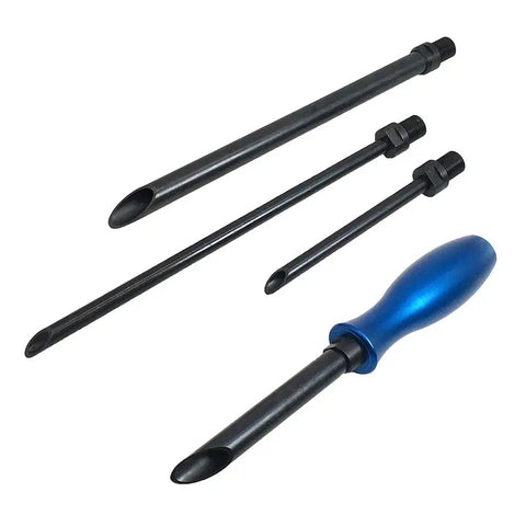 5 Piece Wire Insertion Tool Set With Smooth Angled Tubes For Tight Spaces No Fuss Cable Loom Kit With Screwdriver Handle Attachment For Directing Wires Through Obstacles Without Damaging Sheath, 5 black tubes