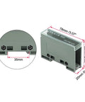 1 In 4 Out DIN Rail Terminal Block 690V Connector Distribution Block For Electrical Panels With Flame Resistant Shell And Solid Brass Conductor Pro Grade Build Easy 35mm DIN Rail Mount See Through Protective Cover dimensions shown