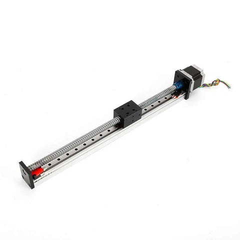 Top Tier Electric Cnc Linear Motion Table Slide Stage Actuator Featuring Hella Precise Movement Plug And Play Setup For Nema23 Motor 24V Shop Rigs Under Six Hundred Mm Travel Distance - Aluminum rail with actuator.