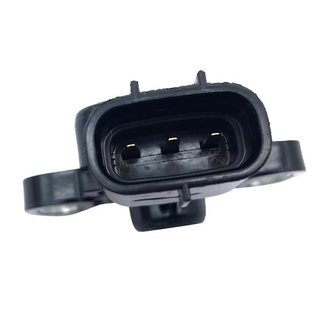 Front view of TPS Throttle Position Sensor Replacement for Yamaha ATV Grizzly 550 700 Rhino 700 Kodiak 450 700 Direct Fit 3 Pin Sensor.