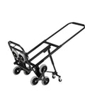 Stair Climbing Folding Cart Hand Truck With Heavy Duty Carbon Steel Frame And Rubber Wheels, Multi Use Dolly For Moving, Camping, Office, Warehouse, Shopping And More, Strong Bearing Capacity And Durable, Easy To Fold, black stair-climbing cart