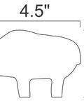Outline of pig silhouette target from DIY AR500 Silhouette Target Swingers Eight Piece NRA IHMSA Compatible Rifle Ready Set