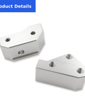 Two Piece Knock Sensor Relocation Bracket Kit For Gen III LS V8 Engines 1997 To 2007 displayed with multiple bolt ports