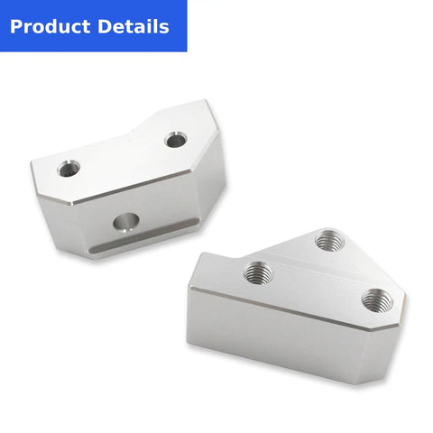 Two Piece Knock Sensor Relocation Bracket Kit For Gen III LS V8 Engines 1997 To 2007 displayed with multiple bolt ports