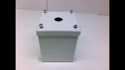 Industrial Control Panel Enclosure E1pbxm Spl Ready To Rock with top three quarters inch hole, front view