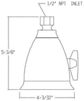 Diagram of High Flow Shower Head With Anystream 360 Technology Adjustable Spray Modes Contemporary Modern Design