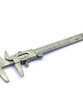 Handy Dual Metric And Imperial Vernier Caliper Stainless Steel Measuring Tool 0 To 125 Millimeters And 0 To 5 Inches on white background