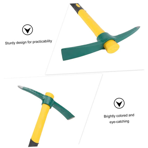 Plastic Clad Fiberglass Handle Garden Hoe 38 By 25 Cm Lightweight Easy To Use Yellow Durable Yard Planting Tool with strong grip