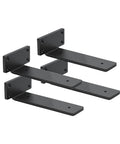 8 Pack 10 Inch Heavy Duty Hidden Shelf Brackets One Fifth Inch Thick Iron Shelf Supports With Steel Screws Included