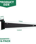 12 Inch Slatwall Shelf Bracket Heavy Duty Lip For Garage And Retail Displays Universal Slatwall Compatibility 16 Pack