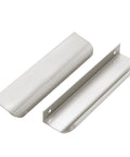 Six Pack Cabinet Handles Finger Edge Pulls 150mm Five Point Nine Inch Brushed Nickel Finish, showing concealed drawer edge pulls.