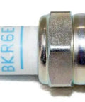 Side view of Laser Platinum Spark Plugs BKR6EQUP Set For Select Audi 97 01 BMW 92 06 Cadillac 03 04 Porsche 01 05 VW 98 05 Volvo 95 04