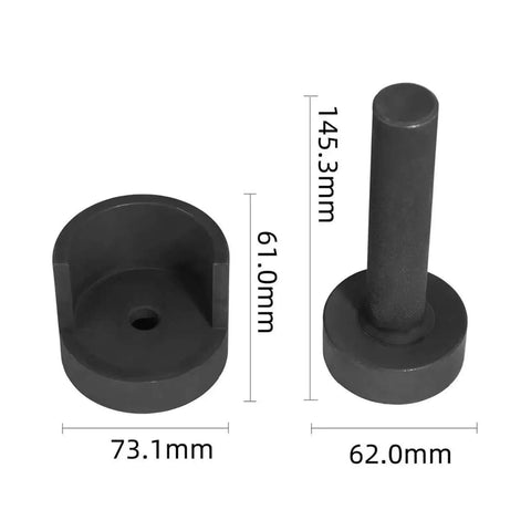 Must-Have Rear Axle Beam Iron Sleeve Removal Tool For Toyota! black iron extractor, 145.3mm long, 73.1mm wide