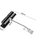 Blue Stainless Steel Silent Spring Door Closer Hardware With Adjustable Auto Close And Quiet Smooth Operation For Doors And Cabinets