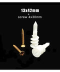 Heavy Duty Self Drilling Drywall Anchor Kit With Screws For Hollow Walls And Plastic Nylon Expansion Plugs 13x42mm, screw 4x30mm