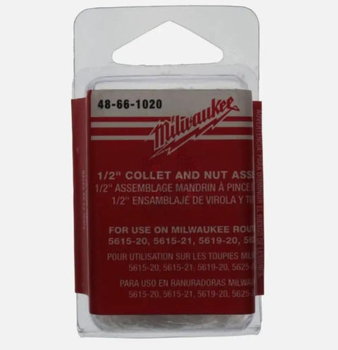 Half Inch Collet For 5625 Router With Self Releasing Lock Nut Assembly in packaging
