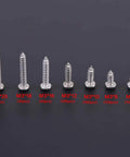 M3 Button Head Self Tapping Screws Kit 500 Pcs With Plastic Storage Box Built Tough Stainless Steel 304 And Carbon Steel