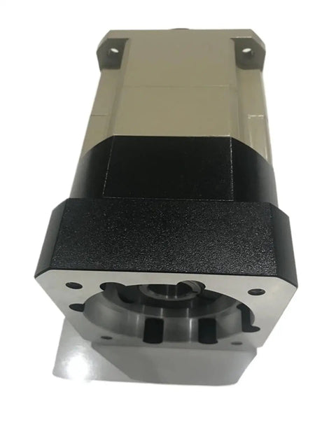Hella Precise Helical Gear Planetary Reducer Gearbox delivering razor sharp 7 arcmin accuracy with input shaft view.
