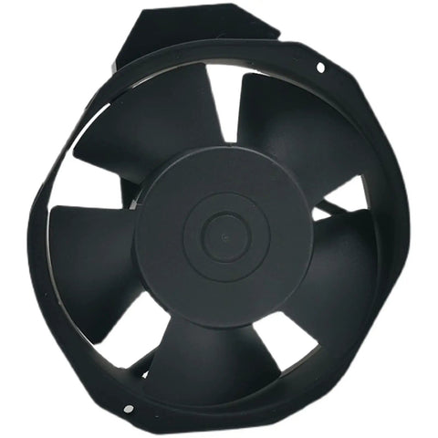 Heavy Duty Aluminum Frame AC Cooling Fan 115V 32W 2700 To 3200 RPM Industrial Machine Tool Fan With Sleeved Bearing Quiet Operation And High Airflow 176.5 CFM To 212 CFM For Reliable Equipment Cooling, 172x150x38 mm black fan