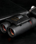 Compact 10x Magnification Folding Binoculars With Wide View For Bird Watching, Low Light Night Vision, Totally Great For Camping, Hiking, Traveling And Outdoor Adventures. black folding binoculars