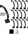 Fifteen Pack Premium Black Door Pull Handles Five And Three Quarter Inch Utility Pulls For Doors Barn Door Hardware With Screws Included