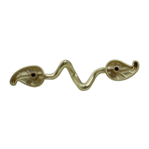 Gold leaf-shaped handle from Go-To Gold Leaf Drawer Pulls 4 Pack With 4.72 Inch Length And 3 Inch Center-To-Center Hole