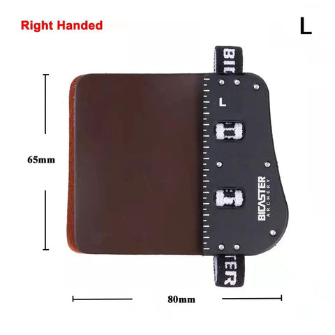 Barebow Finger Tabs With Cowhide Face And Aluminum Plate Large Right Handed Archery Tab Built For Barebow Action Radiused Edges