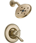 Linden 17 Series Dual Function Shower Trim Kit With H2Okinetic 3X Coverage PowerDrench Spray Champagne Bronze Finish Single Spray Shower Head Upgrade Your Shower Game Valve Not Included