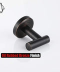 Oil Rubbed Bronze Towel Hook Set 304 Stainless Steel Zero Point Eight Millimeter Thick Tube And 2mm Post Wall Mount