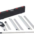 Pro Grade Drywall Skimming Blade Set With Extension Handle For Mud Finishing, 12, 22, 32 Inch Blades, Extruded Aluminum And 301 Stainless Steel