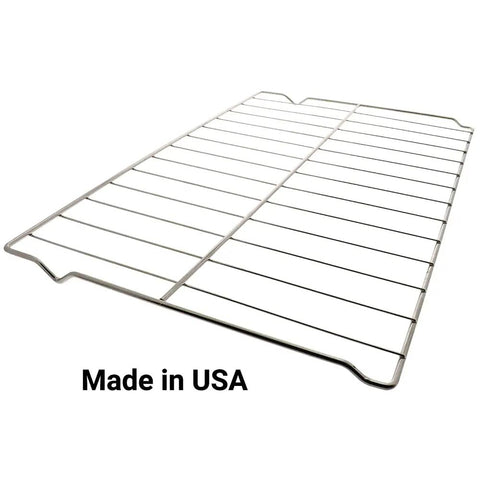 Angle view of Oven Rack Replacement W10256908 For Whirlpool Maytag KitchenAid Kenmore Amana And More, heavy duty stainless steel