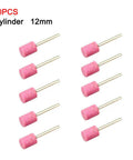 Top Shelf 10 Piece Mandrel Mounted Grinding Stones And Polishing Wheels Kit For Rotary Tools Precision Abrasive Points Set 12Mm Cylinders heavy duty pink cylindrical grinding stones.
