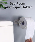 3M Self Adhesive Toilet Paper Holder No Drilling Wall Mount Stainless Steel 304 Brushed Nickel in bathroom setting