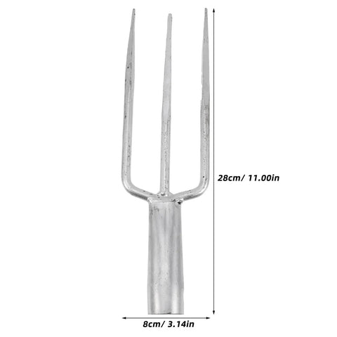 3 Prong Metal Garden Fork For Weeding And Planting Durable Iron Tool With Ergonomic Handle Designed For Gardeners And Farmers