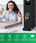 Pro Grade Commercial Stainless Steel Hot Water Boiler With Autofill And Non Drip Spigot Super Fast Heating 90 Liter Tea Coffee Dispenser in cafe setting