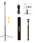 Telescoping Camping Light With 3200 Lumens LED Lantern, 8000mAh Battery, 7.55 ft tall, USB C recharge, accessories included