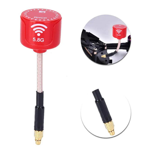 High Gain 5.8GHz LHCP RHCP Directional Antenna for FPV Drones and RC Vehicles with MMCX Straight Connector, Low Feeder Loss, 3dBi
